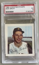 1964 Wheaties Baseball Stamp Dick Groat Pittsburgh Pirates - PSA Grade EX 5