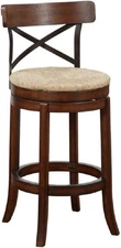 Myrtle Bar Height Stool, 29-Inch, Mahogany