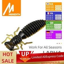 MEREDITH 10pcs Soft Plastic Larva Fishing Lures 50mm Swimbaits Worm Baits