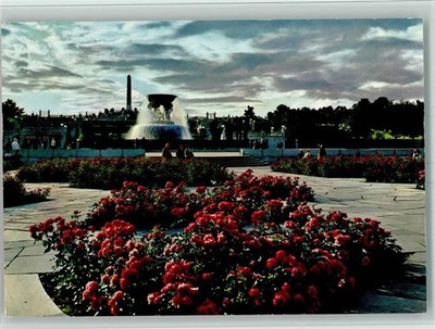 Oslo Kristiania Photo Postcard Vigeland Sculptures in Frogner Park Roses - 40156301
