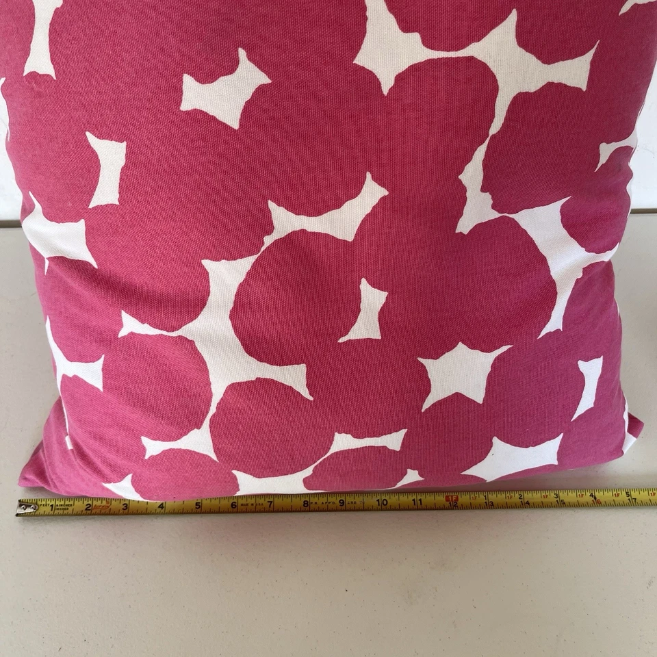 Kate Spade Pillow Random Dot Pink White Decorative Square 18” With Down Fill - Image 4 of 4