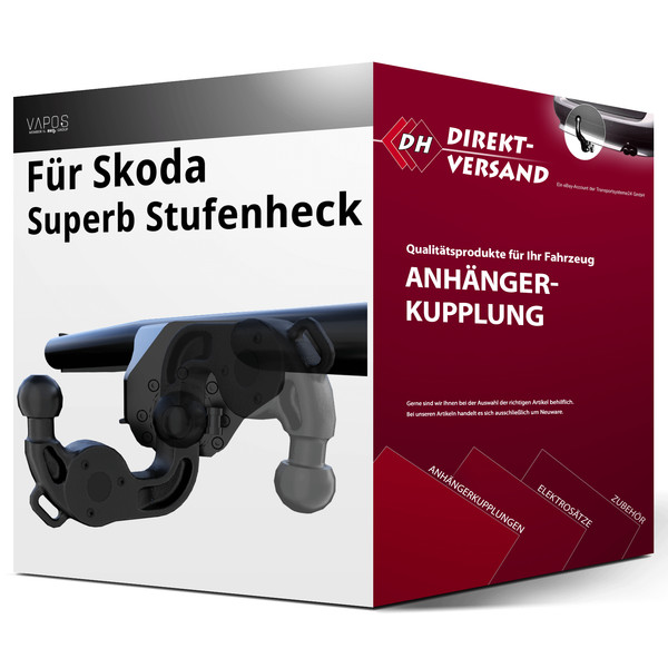 für Skoda Superb Stufenheck II Typ 3T4 (Vapos) AnhäNgerkupplung Schwenkbar Neu-image