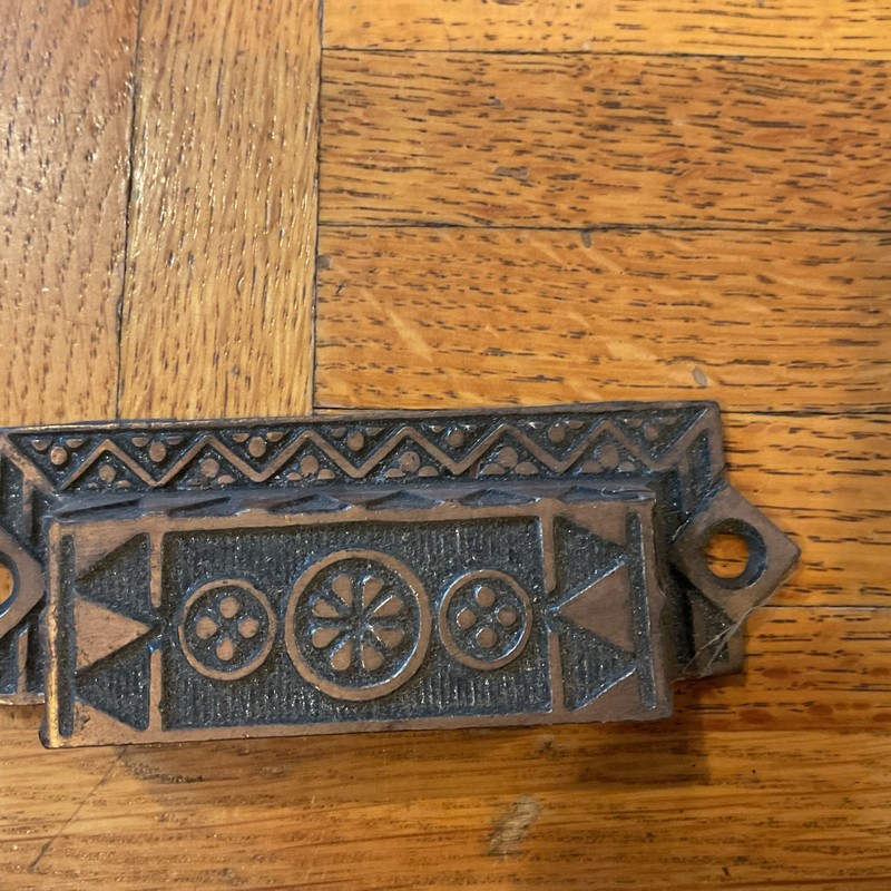 Single Eastlake Vintage Apothecary Cup  Drawer  Handle Pull. Rare