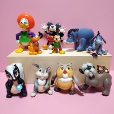 Disney Vintage Mickey Pluto Donald Bambi Eeyore 101 Dalmatians PVC Figures