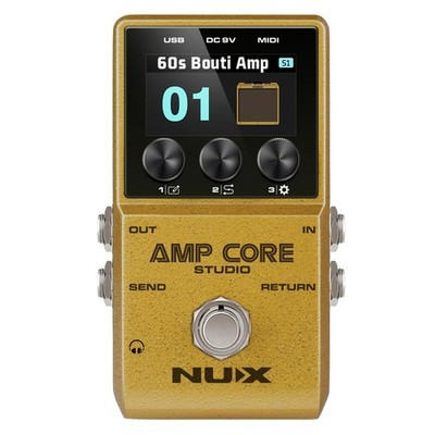 NUX Amp Core Studio Guiar Effect Pedal, IR CABINET with Classic Amp Sounds, 3 Sc