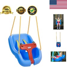 Bright and Secure Blue Swing for Babies  Toddlers - Ages 9 to 4