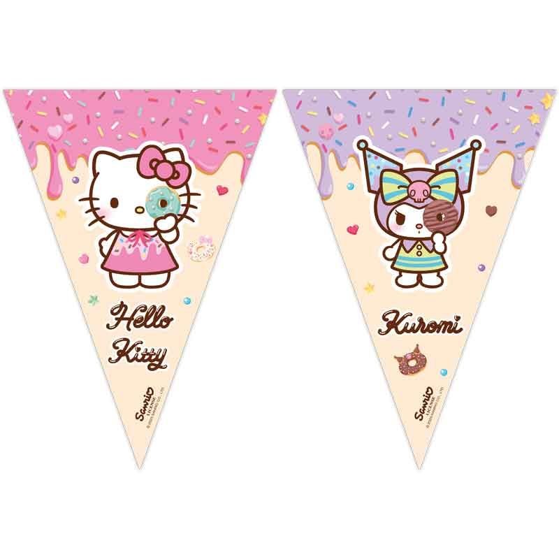 Hello Kitty Party Decoration Party Bunting Garland Kitty & Kuromi Flag Banner