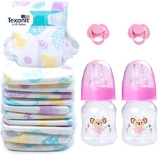 14-Piece Reborn Baby Doll Accessories: Diapers, Bottles and Pacifiers