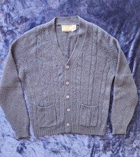 Vintage 60s 70s Sears Sportswear Navy Cardigan Sz L