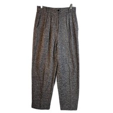 Melrose VTG Pleated Front Tweed Wool Blend Dress Pants Size MD Classic Retro