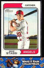 Max Stassi 2023 Topps Heritage #115 Los Angeles Angels Baseball