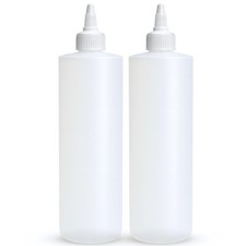 Condiment Squeeze Bottles, 16 OZ Empty Squirt Bottle with Twist Top Cap, Leak...