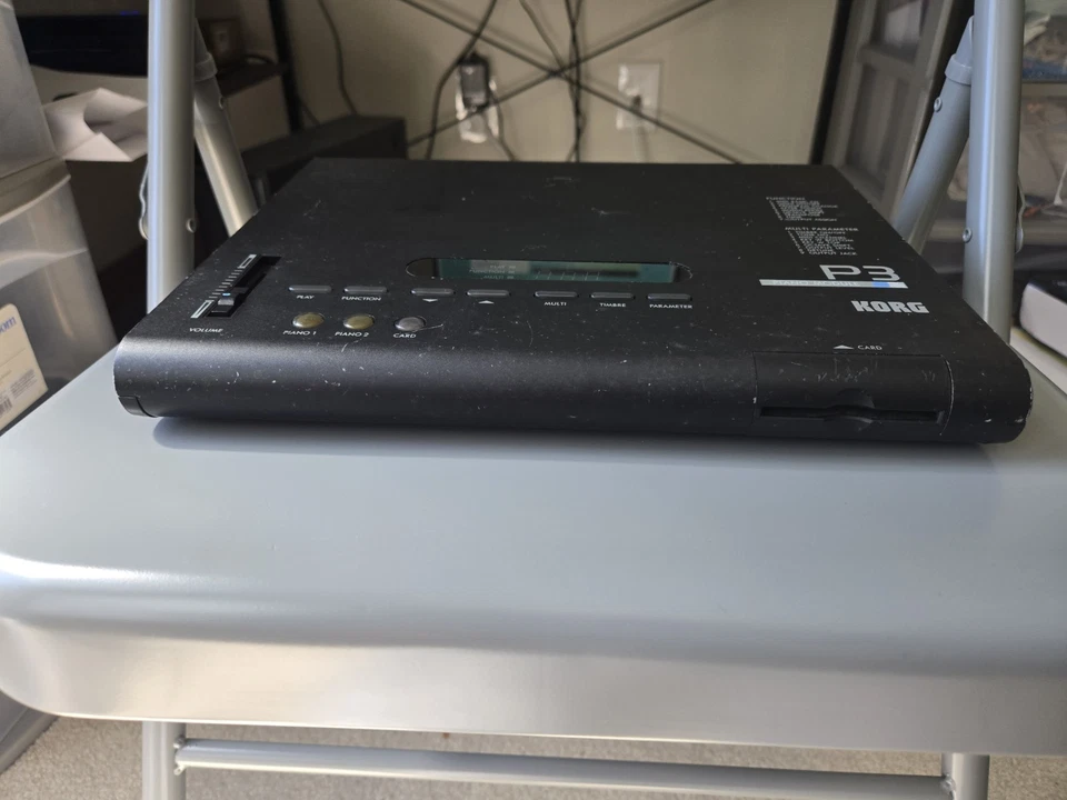 Korg P3 Piano Sound Module with Memory Card POC-02 Vintage 1988 Not Tested - Image 3 of 4