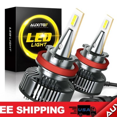 AUXITO H11 H9 Set H8 LED High Headlight Hi Beam Lo Bulbs 6500K Lamp Bright White