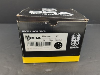 100 Pack - 6'' Inch 6 Holes 120 Grit Hook & Loop Sanding Discs Orbital DA Disks