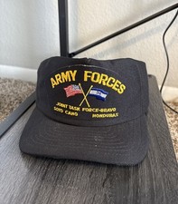Vintage New Era US Army Forces Hat Cap Air Force Made In USA Snapback Honduras