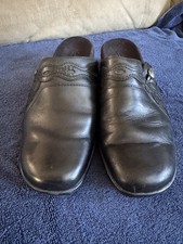 Clarks 8.5 Bendables Women s Black Leather Cl...