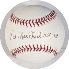Lee MacPhail Autographed OML Selig Baseball (HOF 98) JSA CK72882