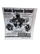 2000 March Performance Pulleys Serpentine Systems Engine Print Ad