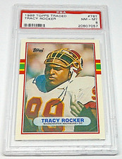 1989 Tracy Rocker Topps Traded Rookie Card #76T PSA 8 NM-MT. rookie card picture