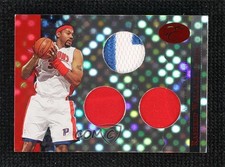 2006-07 Bowman Elevation Power Brokers Red 1/3 Rasheed Wallace Triple Patch 2b6