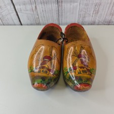 Dutch Wooden Shoes Klompen Clogs Hand painted Multicolor Windmill Holland Marken
