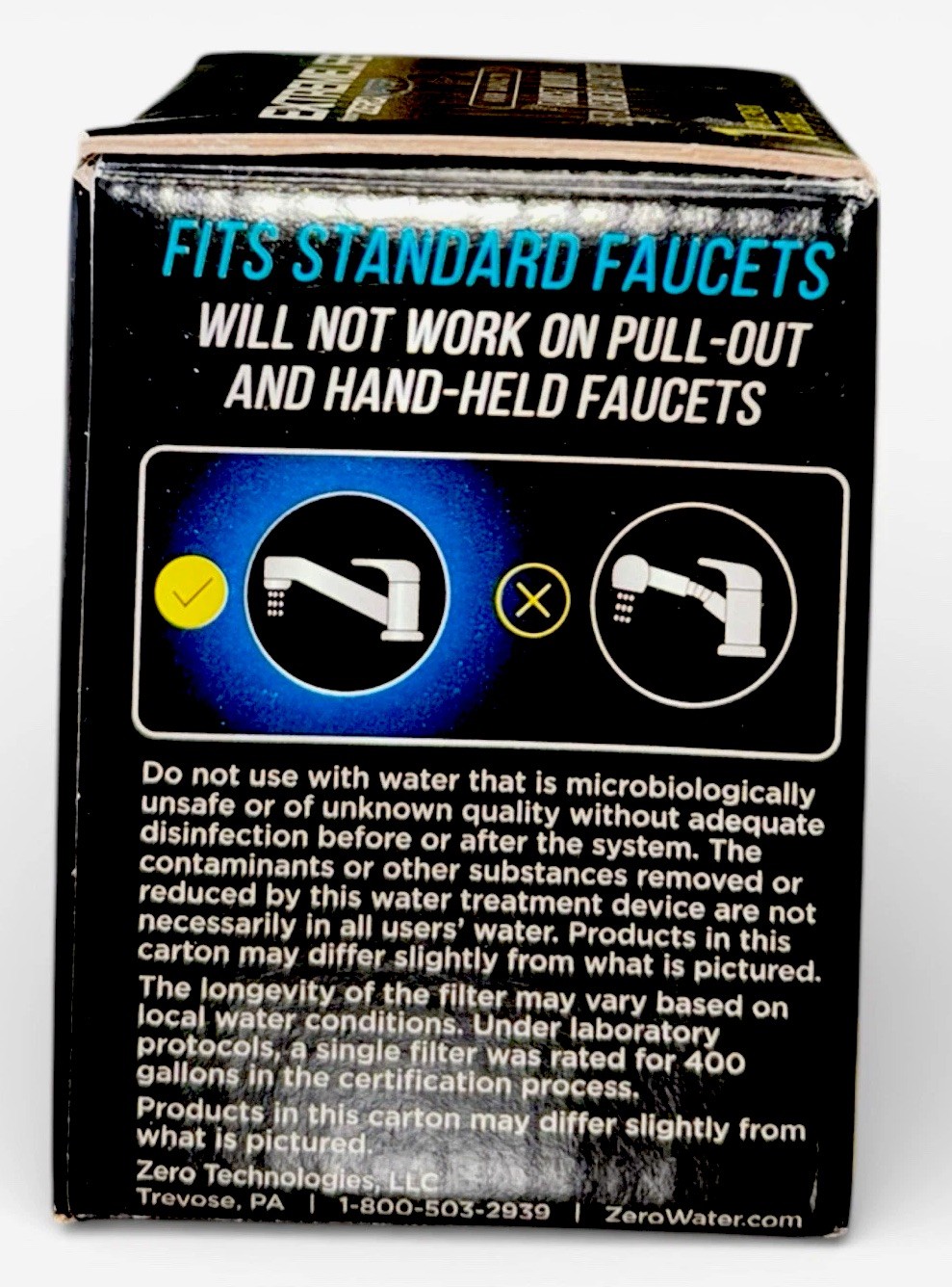 ZeroWater ExtremeLife Faucet Mount Replacement Filter 400 Gallon NEW SEALED BOX