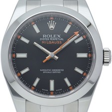 ROLEX Milgauss Watch 116400 (Runtime) Stainless Steel mensWatch black USED
