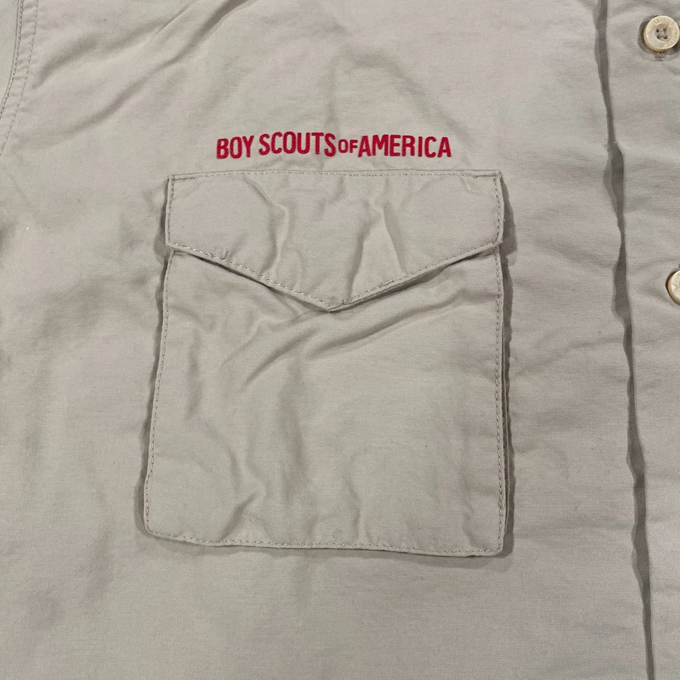 Boy Scouts Uniform Shirt Size Adult XL Short Sleeve Tan BSA Official - Image 4 of 4