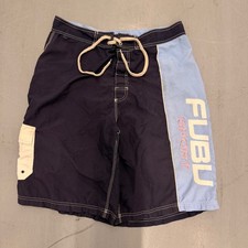 FUBU Sport The Collection Mens Swim Trunks Shorts Navy Blue Size 36