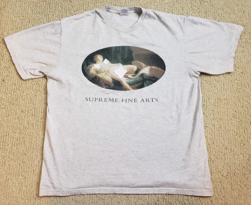 T shirt gris Supreme Leda et le cygne beaux arts moyen/grand SS19