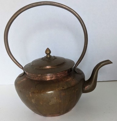 vintage copper tea kettle