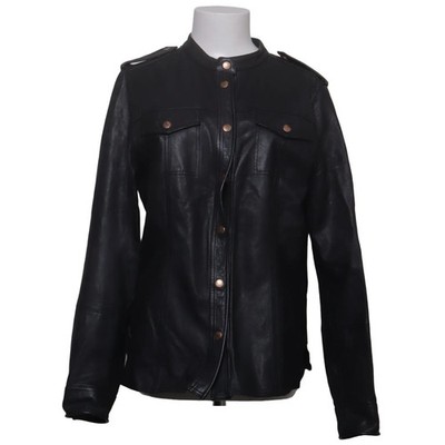 Gestuz, Lederjacke, Damen, Größe: 40, Adria-Sh, Schwarz, Leder, Einfarbig #ZbF