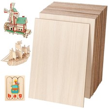 24 Pack Basswood Sheets 4 x 6 x 1/16 Inch Thin Plywood Wood Sheets Unfinished...