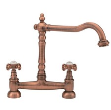CLASSIC KITCHEN BRIDGE SINK MIXER OLD COPPER FRENCH CLASSIC