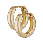 Pair of  18K 750 Yellow gold Huggie earrings 12.2 x 3.2mm High Polished Round
