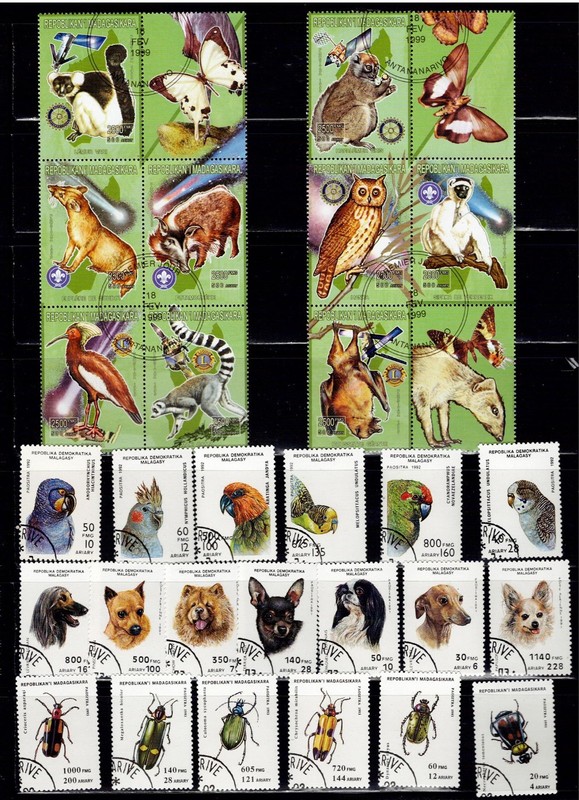 Malagasky Collection of 29 Animal Bird Insect Topicals Used