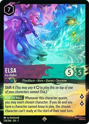 Lorcana  MISCELLANEOUS FOIL  Elsa - Ice Maker  - Archazia s Island # 224