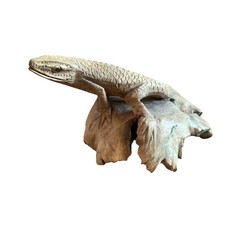 Hand Carved Wooden Lizard
