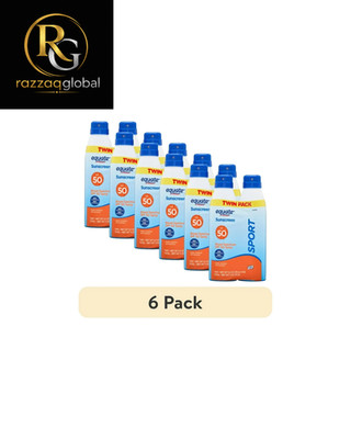 (6 pack) Equate Sport Broad Spectrum Sunscreen, SPF 50, Twin Pack
