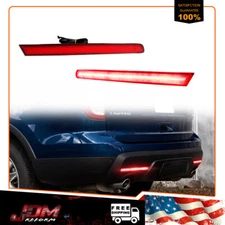Red Lens LED Rear Bumper Reflectors Tail Brake Lights For 2011-15 Ford Explorer