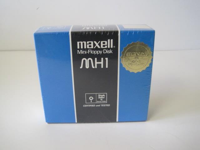 Vintage Maxell MH1 Mini-Floppy Disk Lot of 10 NOS Rare New in Box-image