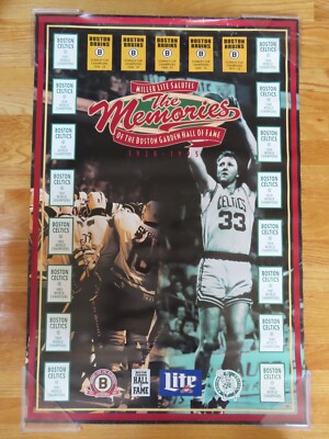 1995 Miller Lite Salutes Memories BOSTON GARDEN Poster RAY BOURQUE