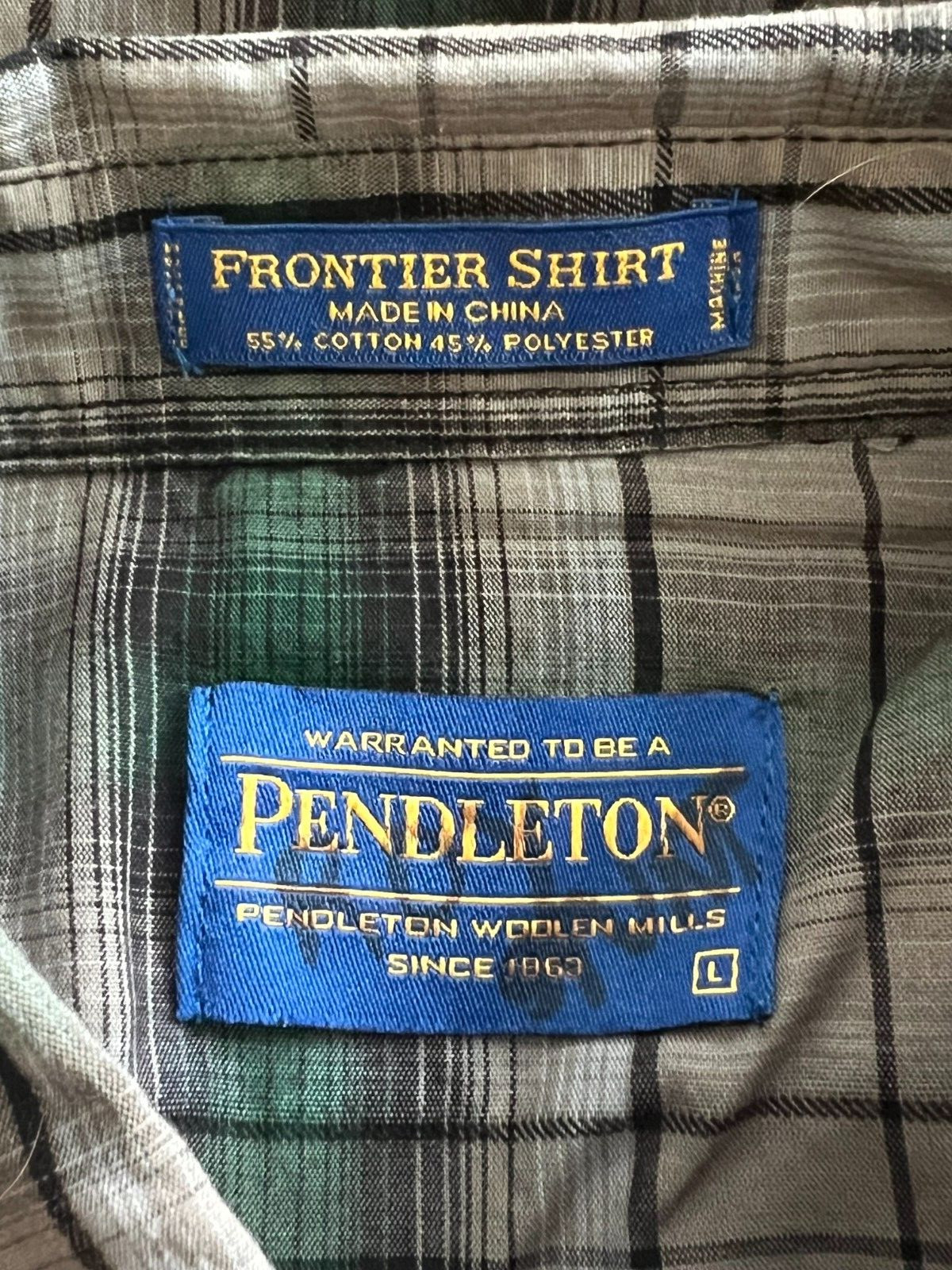 Pendleton Frontier Mens Snap Button Down Shirt Ch… - image 2