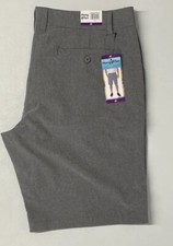 HANG TEN Mens Quick Dry Hybrid Shorts Lightweight Board Surf 40 GRAY Walk Comfor