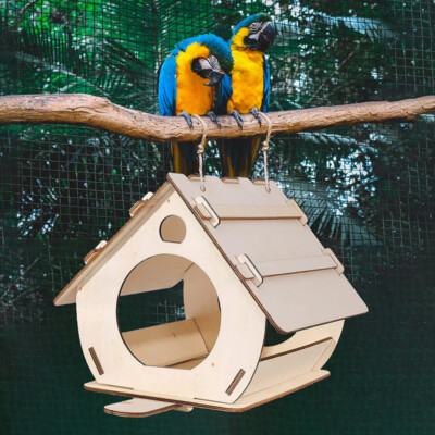 Wooden Bird Cage Parrot Cage Bird Cottage Bird House Bird Feeder Birdhouse magasin Set