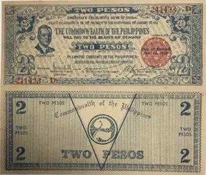 PHILIPPINES 2 PESOS P-S647 1942 Bacolod Negros Occidental Emergency WW2 UNC NOTE