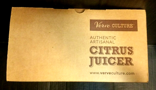 Verve Culture Autentico Spremiagrumi Artigianale Nuovo Con Scatola Opuscolo Originale - Foto 5 di 11