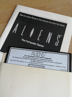 Commodore 64/128 Spiel (Disc) - Aliens: Das seltene US-Versionsspiel - 1986 funktioniert!