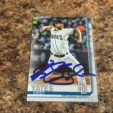 Kirby Yates Signed 2019 Topps Auto San Diego Padres